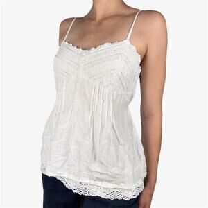 White lace cami top - from QS by Oliver